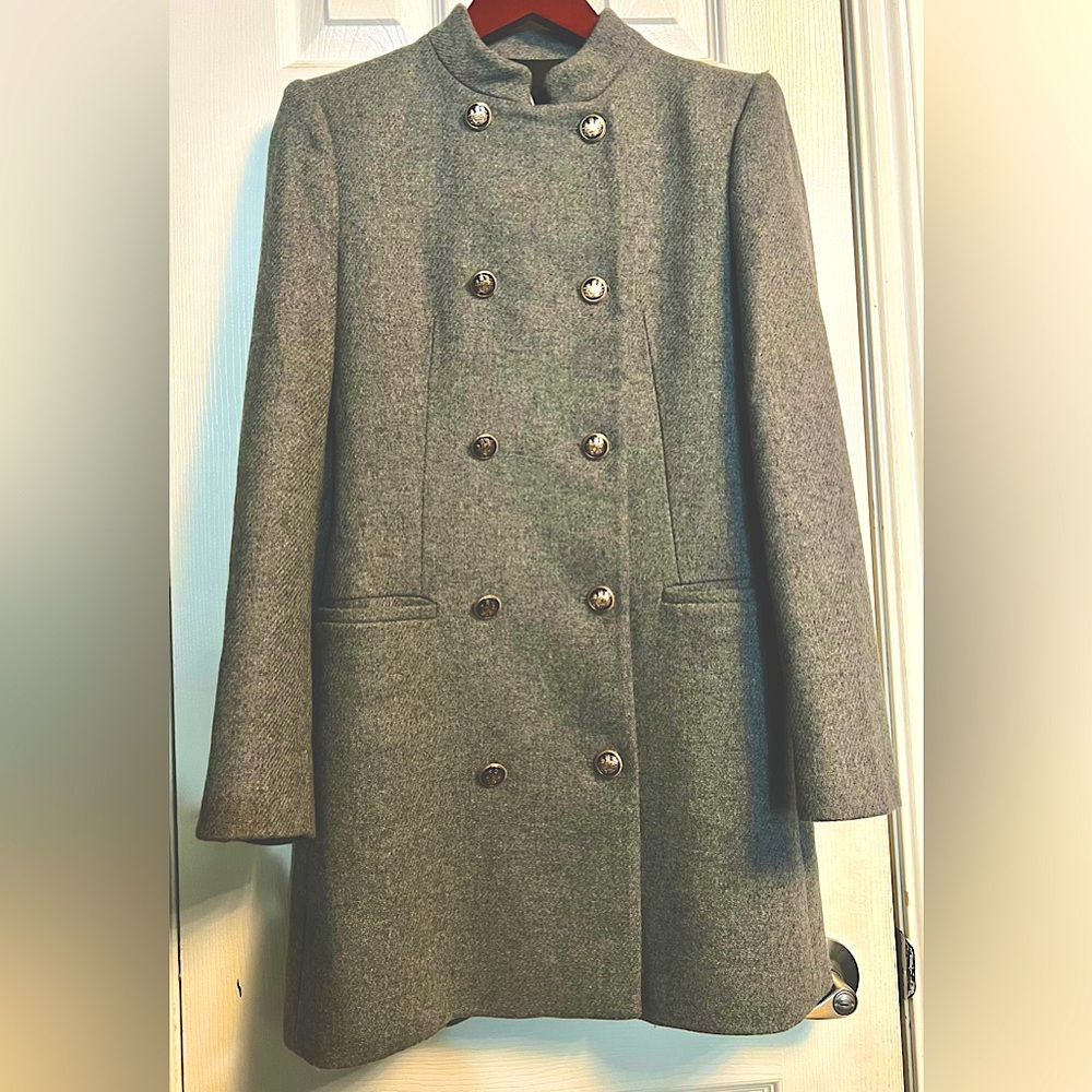 Zara double breasted military style coat like NEW